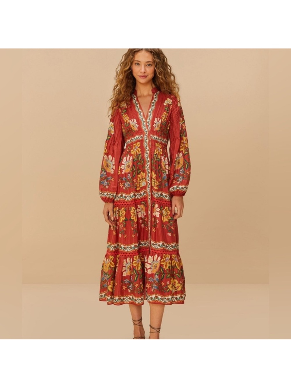 FARM Rio Red Garden Delight
Midi Dress - Picture 1 of 10